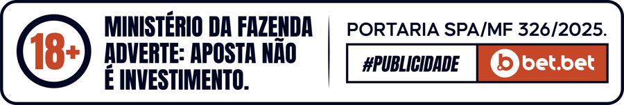 Ministério da Fazenda adverte: Aposta não é investimento. Portaria SPA/MF 326/2025. #Publicidade - Bet.bet